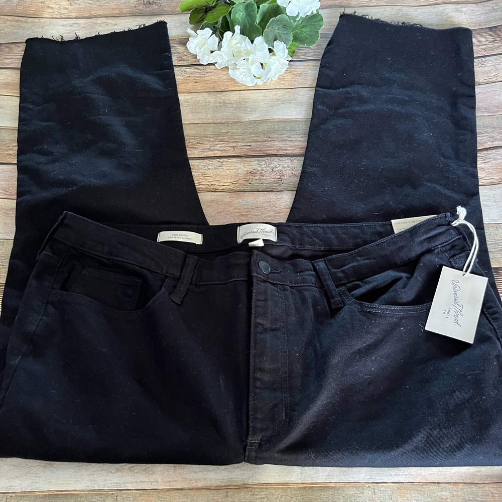 NEW Universal Thread Black Denim Ankle Bootcut Jeans - Picture 7 of 15